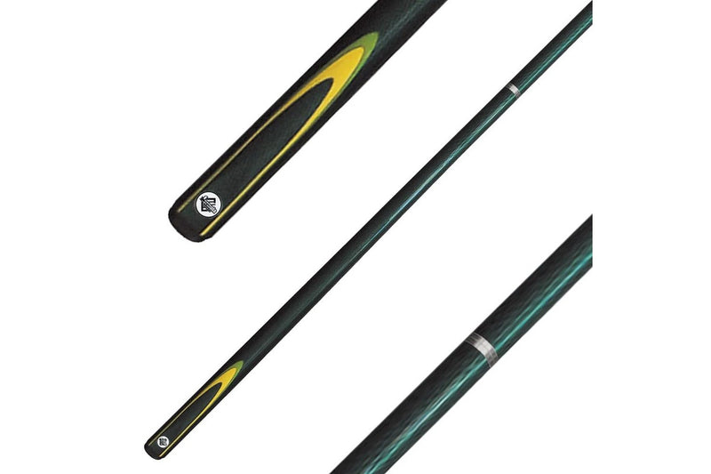Formula Sports Plain Composite 57" Fluro 2 Piece Pool Billiards Snooker Cue GRN