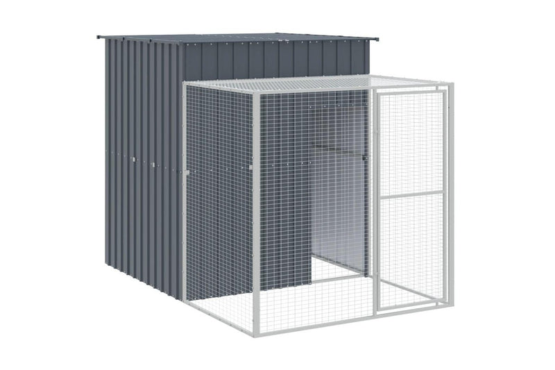 Chicken Cage with Run Anthracite 165x251x181 cm Galvanised Steel vidaXL