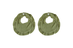 2x LVD Cotton Infant Baby Toddler Drool Feeding Bibs Waterfall 35x21cm Assorted