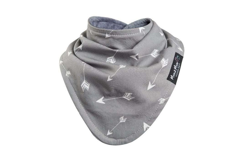 Mum 2 Mum: Fashion Bandana Wonder Bib - Grey Arrows/Grey