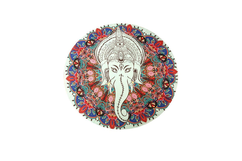 TODO Luxury Edition Chiffon Digital Print Beach Throw Yoga Mint Green Elephant