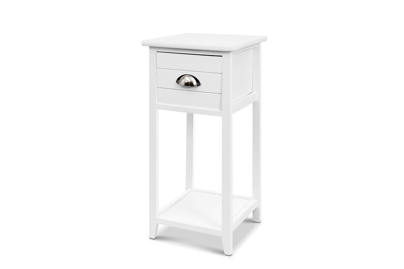 Artiss Bedside Table Vintage - THYME White