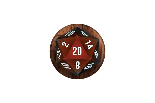Grindstore D20 Role Playing Dice Badge (Brown) (One Size)