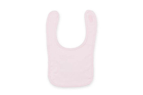 Larkwood Baby Unisex Plain & Contrast Bib (Pack of 2) (Pale Pink) (One Size)