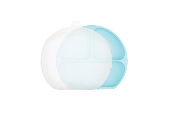 Bumkins: Silicone Grip Dish/ Lid - Blue