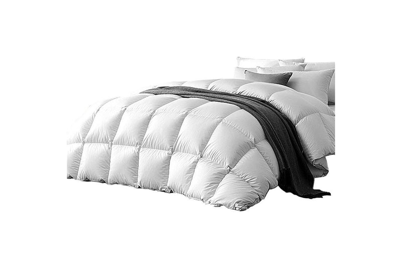 Goose Down Feather Quilt Cover Bedding Doona Duvet 800GSM Winter Queen White