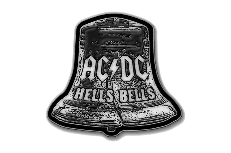 AC/DC Hells Bells Enamel Badge (Black/Silver) (One Size)