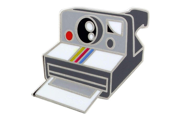 Grindstore Retro Camera Enamel Pin Badge (Grey) (One Size)