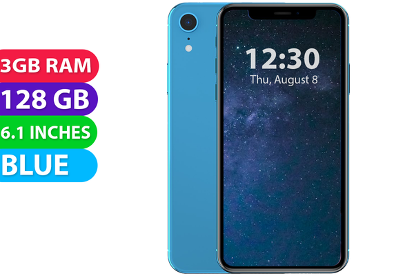 Apple iPhone XR (128GB, Blue, Global Ver) - Refurbished - As New