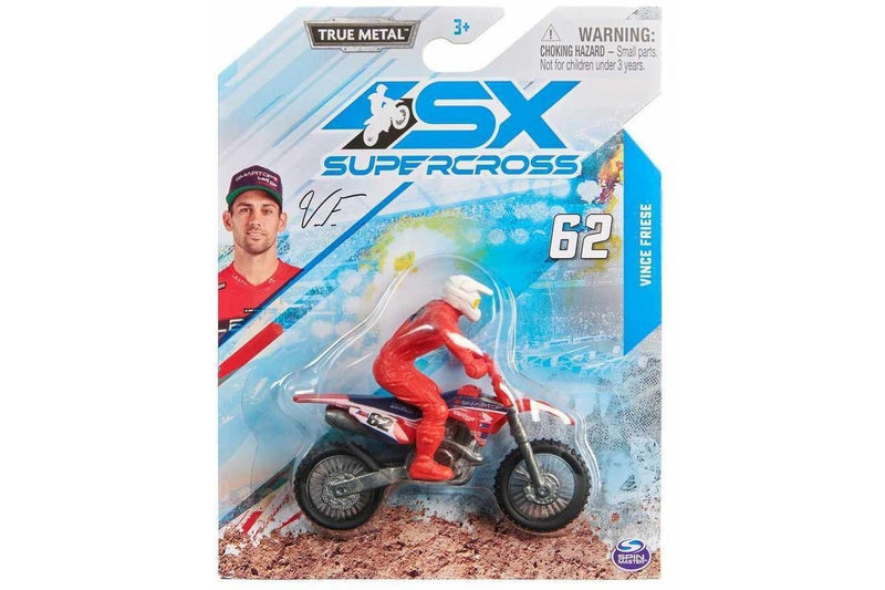 SX: Supercross 1:24 Die Cast Motorcycle - Vince Friese #62