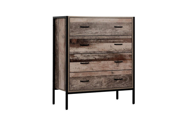 Chest of Drawers Tallboy Dresser Storage Cabinet Industrial Rustic