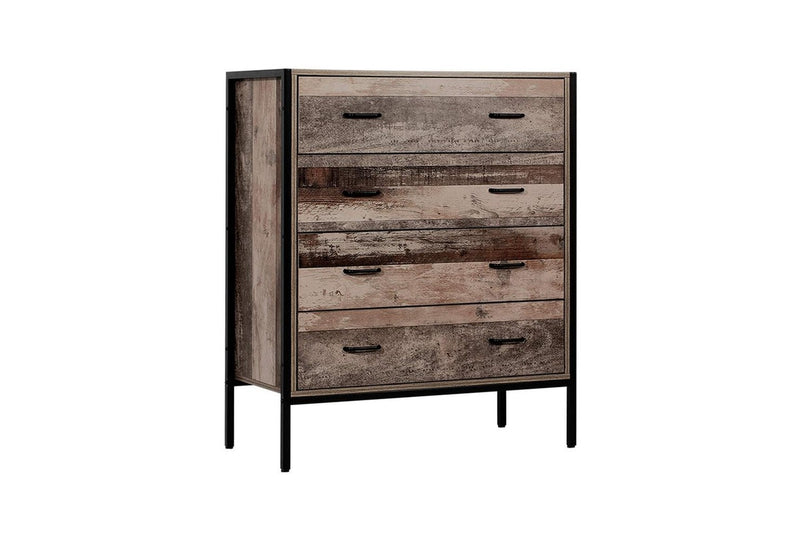 Chest of Drawers Tallboy Dresser Storage Cabinet Industrial Rustic
