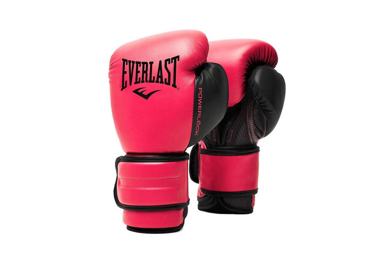 Everlast Powerlock2 Boxing Training/Sparring Gloves Pair Fitness Pink/BLK