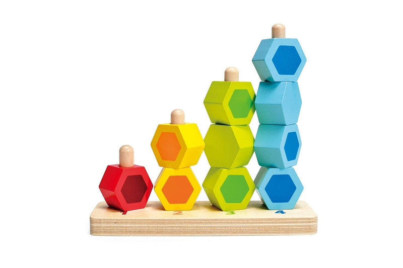 Hape: Counting Stacker - Wooden Block Set