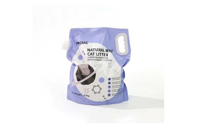 Zodiac Natural Way 4.5kg Superfine Bentonite w Activated Charcoal Cat Litter