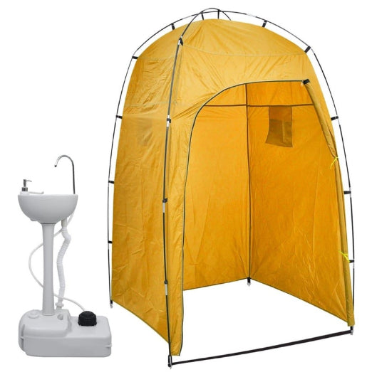 Portable Camping Handwash Stand with Tent 20 L vidaXL