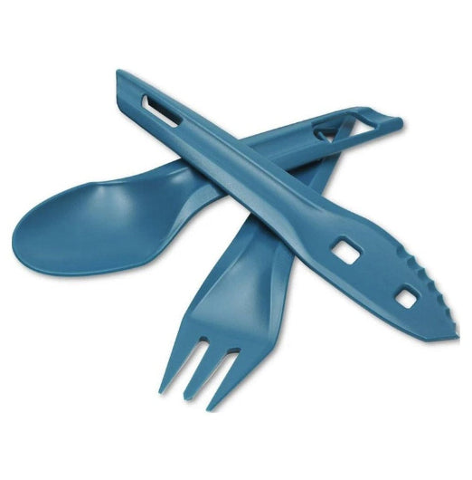 Wildo Ocy Chow Outdoor Cutlery Kit Spoon Knife Fork Camping Utensils Azur Blue