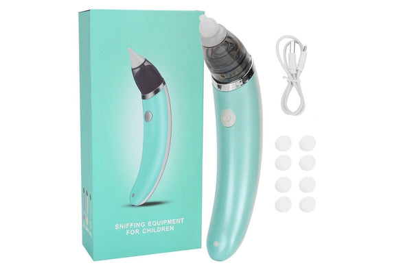 Baby Nasal Aspirator Electric Safe Hygienic Nose Cleaner Snot Sucker For (Green) Baby Health