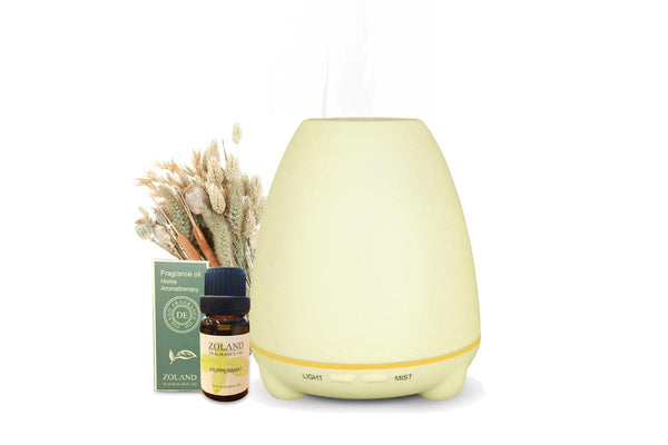 TODO 100Ml Humidifier Aromatherapy Diffuser 7 Colour Led Compact Design + Essential Oil - White