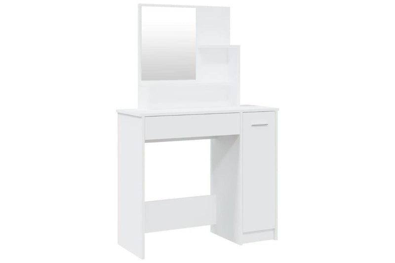 Dressing Table With Mirror White 86.5X35x136 Cm Kids Dressing Tables
