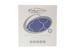 Onkaparinga Reversible Baby Clouds Organic Cotton Blanket Nursery Bedding Blue