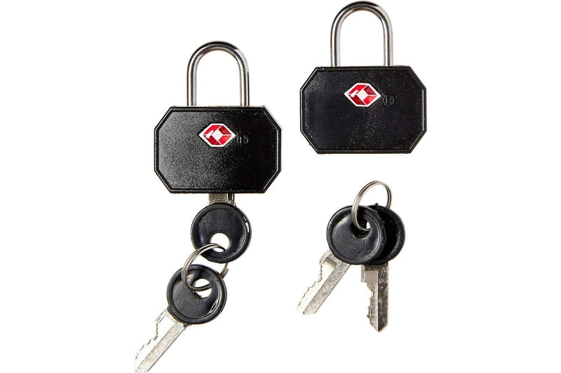 1 Pack of 2 Lewis N. Clark TSA Key Locks Luggage Travel Padlock Keyed - Black