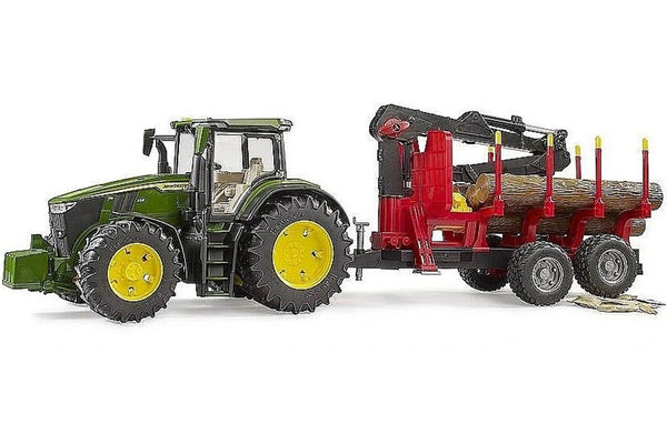 Bruder: 1:16 John Deere 7R 350 Tractor with Forest Trailer