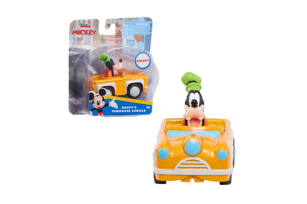 Disney Junior Mickey Goofy Diecast Toy Funhouse Vehicle Car Kids Child Toy 3y+
