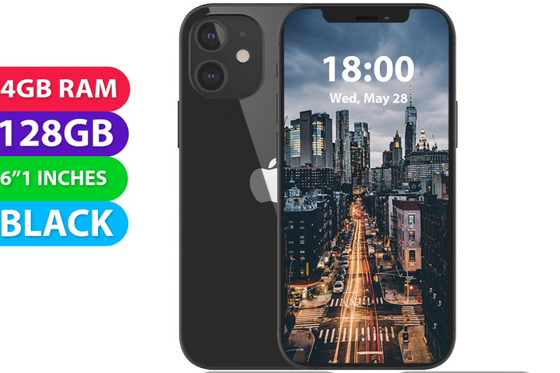 Apple iPhone 12 5G (128GB, Black, Global Ver) - Excellent - Refurbished