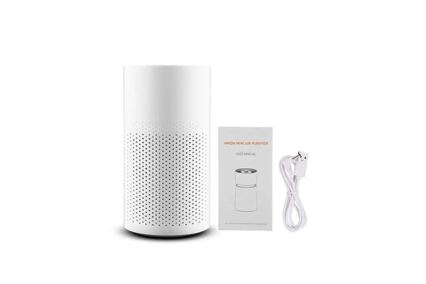 Portable Air Purifier Negative Ion Cleaner Four Layer Filter Remove Toxic Gases Household Car Usb Rechargeable White Air Purifiers