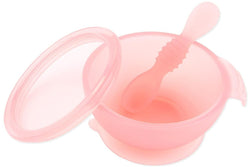 Bumkins: Jelly Silicone First Feeding Set - Pink Jelly