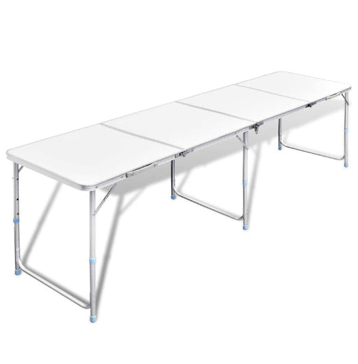 Foldable Camping Table Height Adjustable Aluminium 240 X 60 Cm Camping Tables