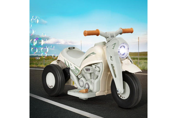 Rigo Kids Ride On Car Electric Motorcycle Motorbike with Bubble Maker Green