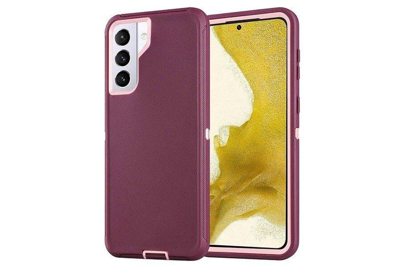 For Samsung Galaxy S22+ /S22 Plus Case Drop Resistant Defender Tradies Heavy Duty Rugged Shockproof Tough Cover (Purple)