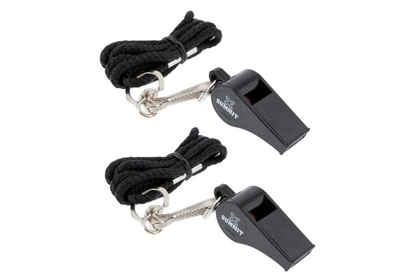 2PK Summit Sports Pealess Whistle for Referee Match Outdoor Training w Lanyard