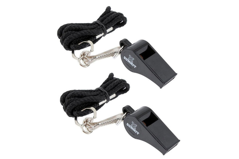 2PK Summit Sports Pealess Whistle for Referee Match Outdoor Training w Lanyard