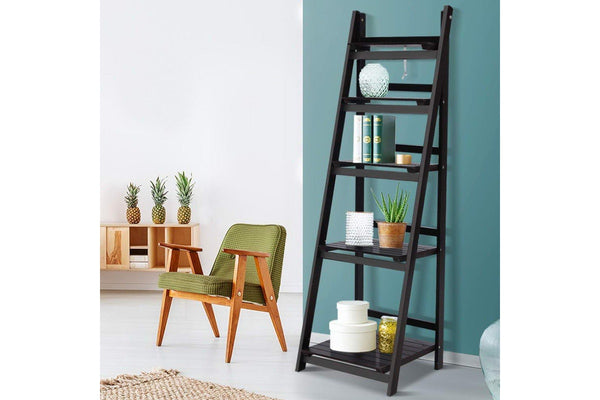 Artiss Bookshelf Corner Shelf 5 Tiers - ZANE Coffee