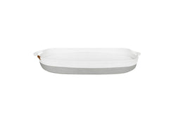 Living Textiles Baby 76cm Cotton Rope Change Basket w Mattress Cover White Grey