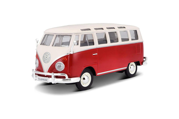 Maisto 1:24 1956 Volkswagen Van "Samba" Model Car Kids Childrens Toy Red 3y+