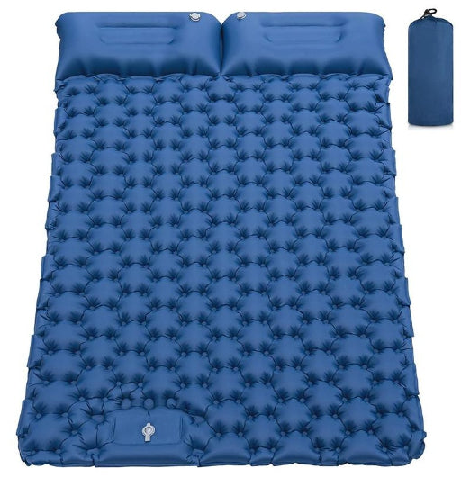 HYPERANGER Inflatable Double Camping Mat - Blue
