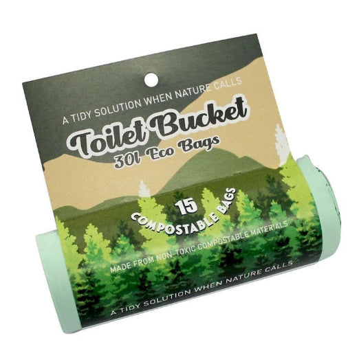 Toilet Bucket Compostable Eco Bags (30L) x 15
