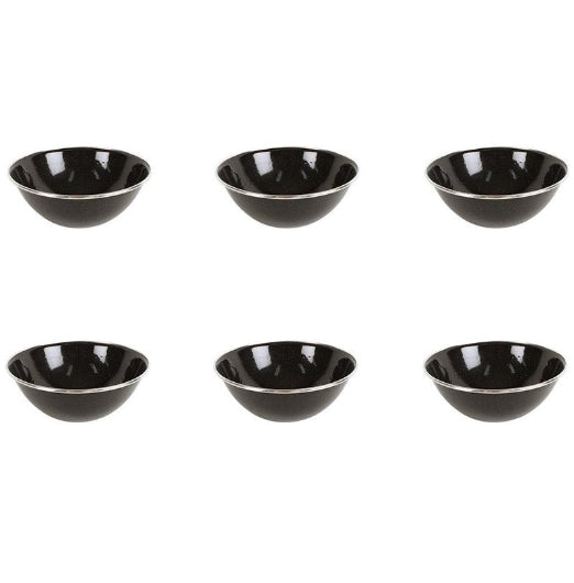 6x Wildtrak Premium Enamel Bowl Jumbo Great for Dining Outdoor Camping 19x7cm