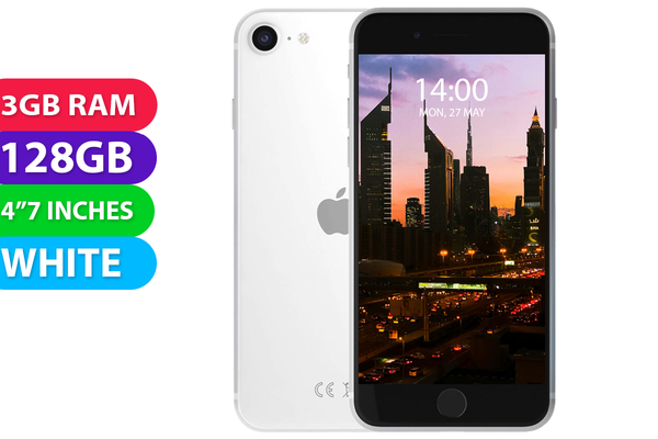 Apple iPhone SE 2020 (128GB, White, Global Ver) - Refurbished - As New