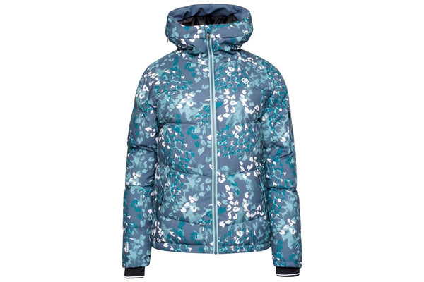 Dare 2B Womens/Ladies Verdict Animal Print Insulated Hooded Ski Jacket (Canton Green) (16 UK)