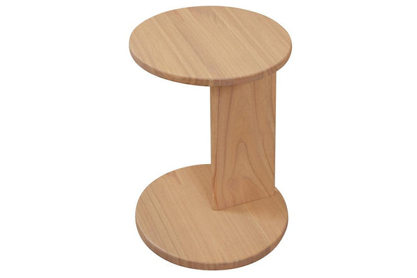 Brentwood Round Solid Timber Lamp Table (Natural)