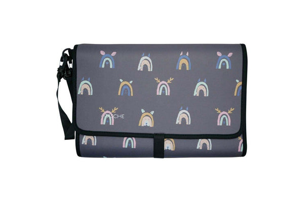 LaTASCHE Traveller Portable Lightweight Infant Baby Change Mat Rainbow Animals