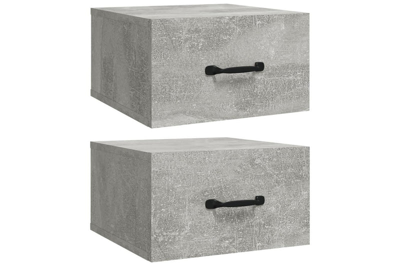 Wall-mounted Bedside Cabinets 2 pcs Concrete Grey 35x35x20 cm vidaXL