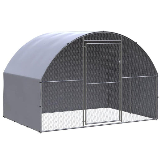 Outdoor Chicken Coop 3x2x2 m Galvanised Steel vidaXL