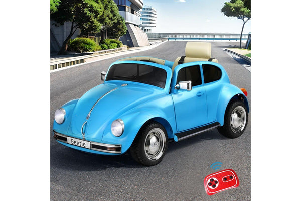 Kids Ride On Car Licensed Volkswagen Beetle Electric Toys Horn Remote 6V Blue