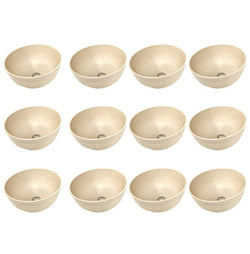 12x Wildtrak Wheat Straw Bowl Assorted Colours Great for Outdoor Camping 15cm